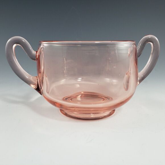 VTG Cambridge Glass Pink Creamer & Open Sugar Set #138 Elegant Era 1927 - USA - Picture 4 of 10